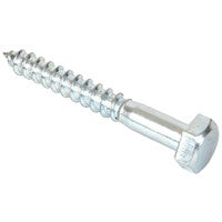 HEX HEAD COACH SCREW BZP (PACK OF 10)