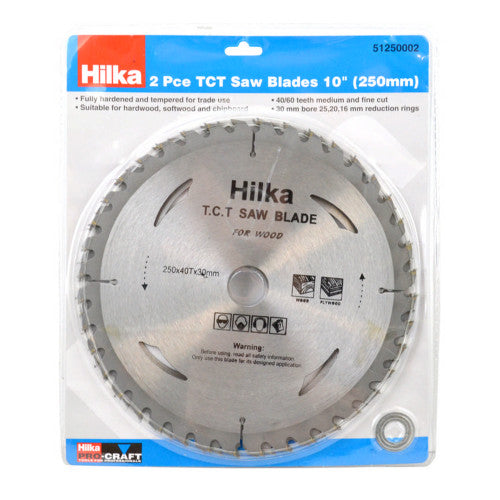 Hilka 3 piece TCT Saw Blades 250mm (10")