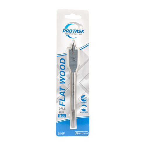 Protask 16mm Fast Cutting Flat Wood Bit