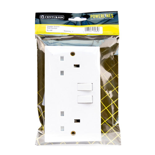 13 Amp 2 Gang Switched Wall Socket